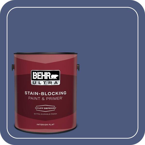 BEHR ULTRA 1 gal. #BIC-37 Dark Iris Extra Durable Flat Interior Paint & Primer