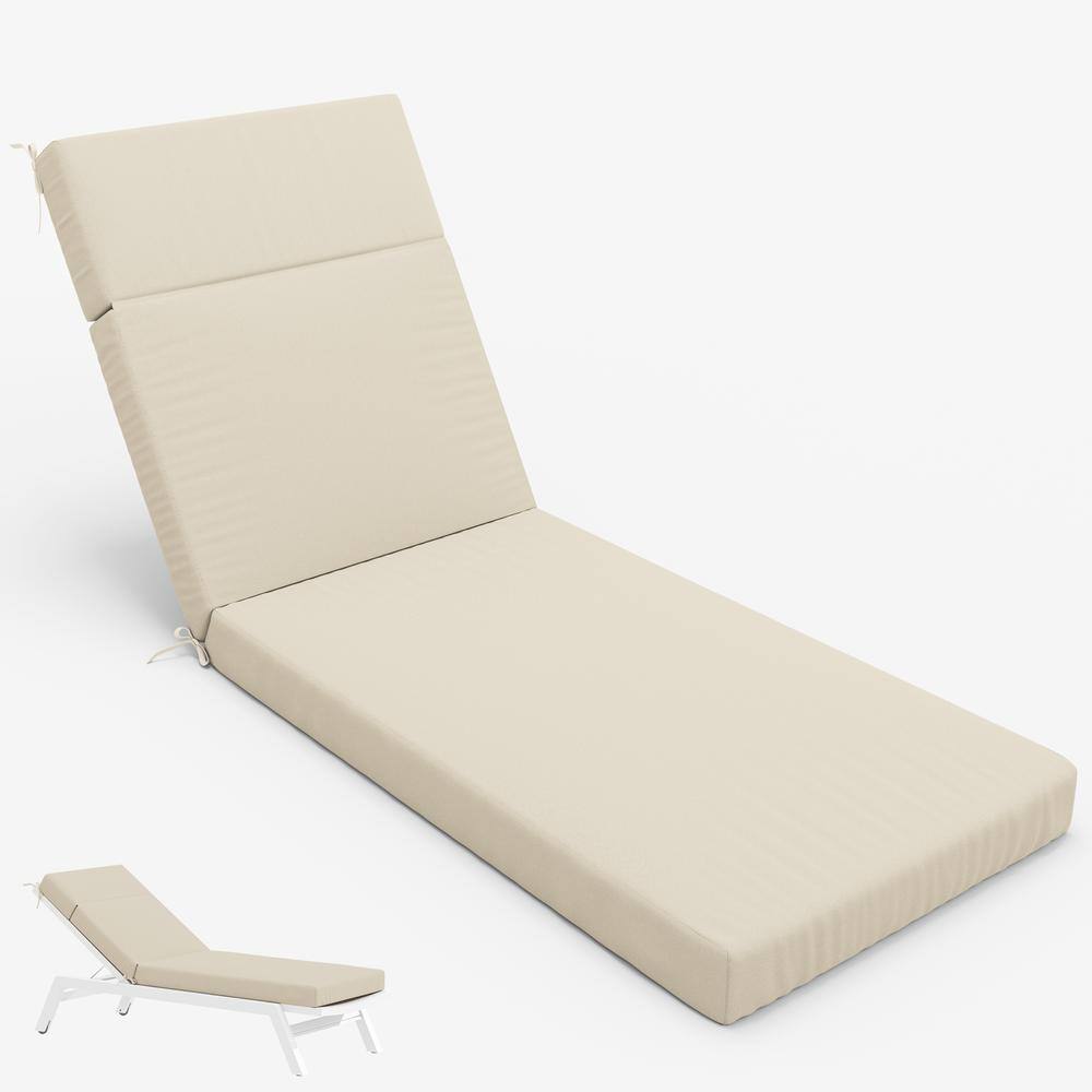 71 in. x 21 in. x 4 in. Outdoor Water-Resistant Replacement Chaise Lounge Seat Cushion Cream price history on PriceWatchPro