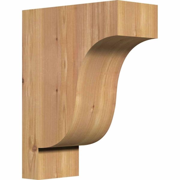 Ekena Millwork 5-1/2 in. x 12 in. x 16 in. Western Red Cedar Newport Smooth Corbel