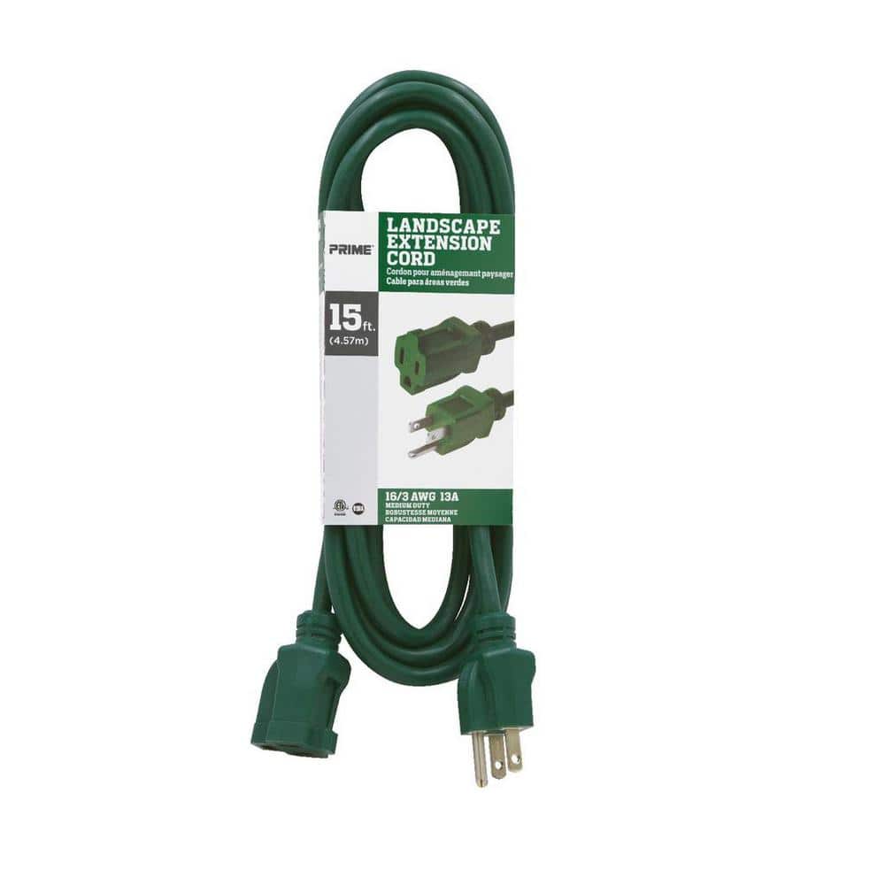 15 ft. 16/3 SJTW Green Outdoor Extension Cord EC880615 The Home Depot