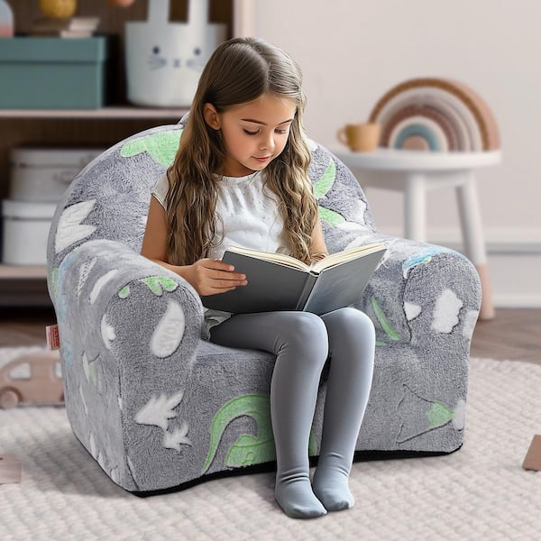 VEVOR Toddler Chair Gray Plastic Outdoor Rocking Chair with