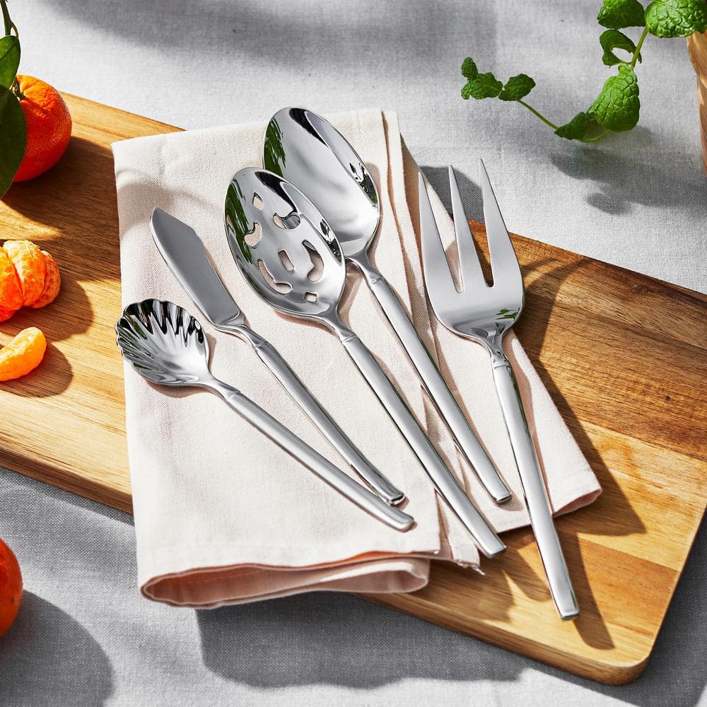 Opus 45-Piece Stainless Steel Flatware Set with Mirror Finish