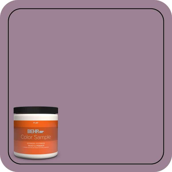 BEHR PREMIUM PLUS 8 oz. #S110-5 Garden Plum Flat Interior/Exterior Paint & Primer Color Sample