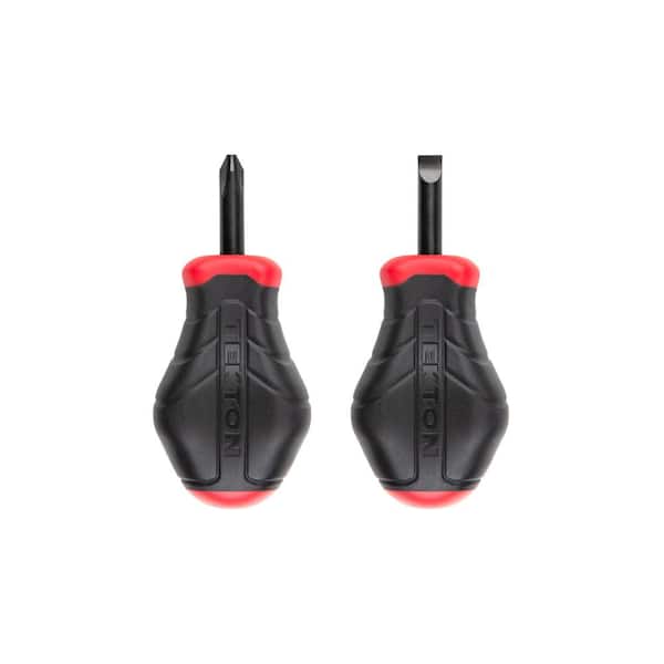 Stubby High-Torque Black Oxide Blade Screwdriver Set, 2-Piece (#2,1/4 in.)