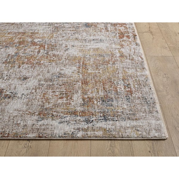 Ivy Rust 2 ft. x 8 ft. Distressed Contemporary Runner Rug
