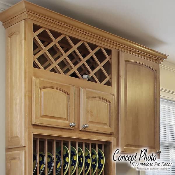 28-Bottle Trimmable Wine Rack Lattice Panel Inserts in Unfinished Solid North American Alder