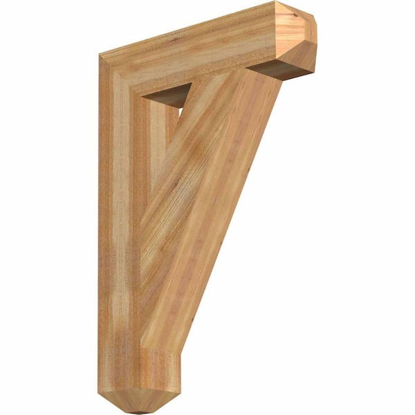Ekena Millwork 6 in. x 38 in. x 26 in. Western Red Cedar Traditional Craftsman Rough Sawn Bracket