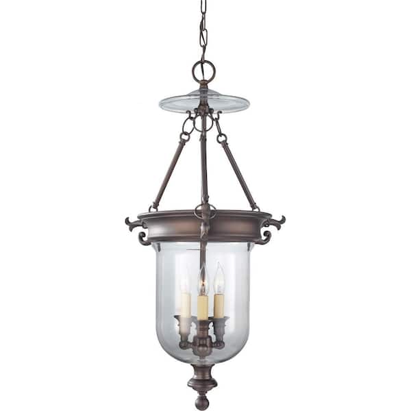 Generation Lighting Luminary 15.813 in. W. 4-Light Oil Rubbed Bronze Hall Chandelier with Glass Shade