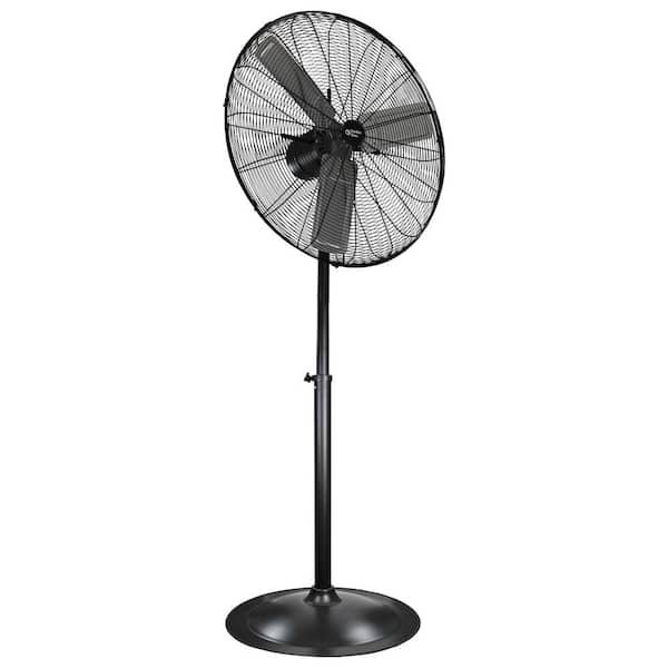 Comfort Zone 30 in. High-Velocity 3-Speed Industrial Pedestal Fan with Aluminum Blades and Adjustable Height