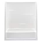 Everyday 60 in. x 30 in. x 72 in. 1-Piece Acrylx Acrylic Bath and Shower Kit with Left Drain in White