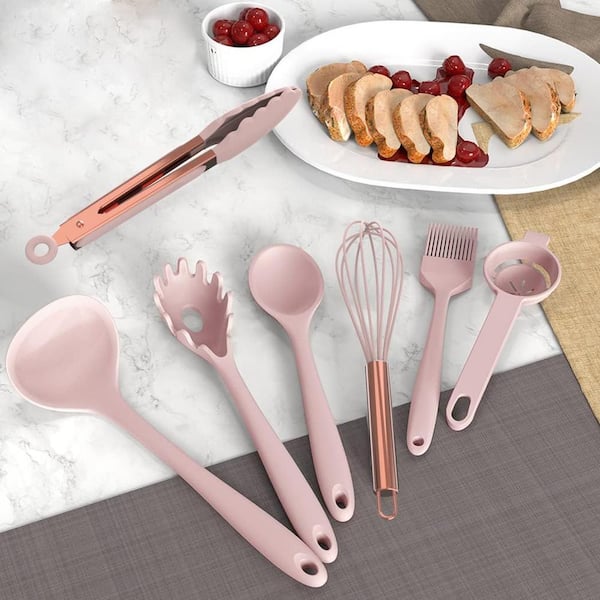 Aoibox 14Piece Silicon Cooking Utensils Set with Wooden Handles