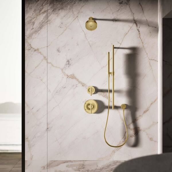 Kohler K-21336-BN Shift Handbrause – Gebürstetes Nickel, Mit Druckknopf Für Voll- & Massagestrahl