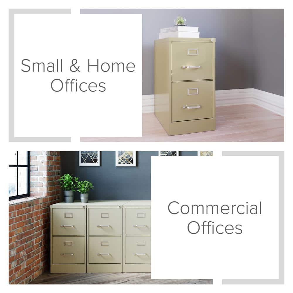 Putty 28" Vertical 2-Drawer Lockable File Cabinet