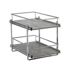 14.5 in. Dual Slide Faux Concrete Organizer, Extended