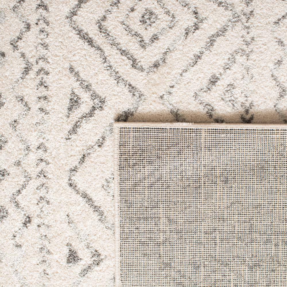 Bohemian Ivory & Grey Hand-Knotted Synthetic Area Rug 9'x12'