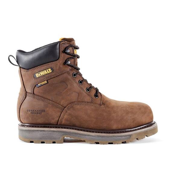 DEWALT Men's Tungsten Waterproof 6'' Work Boots - Steel Toe - Brown Size 12(M)