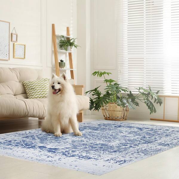 5x8 Modern Navy Area Rugs for Living Room, Bedroom Rug