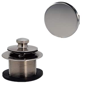 Illusionary Overflow with Lift and Turn Bath Drain Trim Only, Stainless Steel