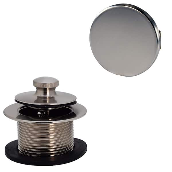 Westbrass Illusionary Overflow with Lift and Turn Bath Drain Trim Only, Stainless Steel