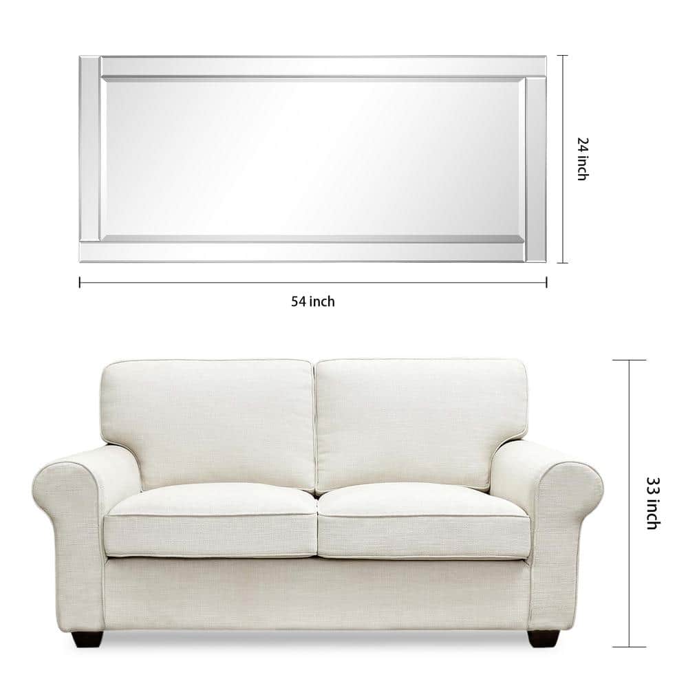 Moderno 24" x 54" Beveled Wood Frame Wall Mirror