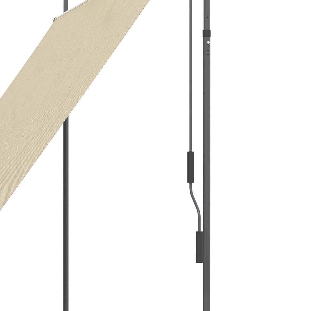 Beige Aluminum Frame Retractable Patio Awning for Door/Window