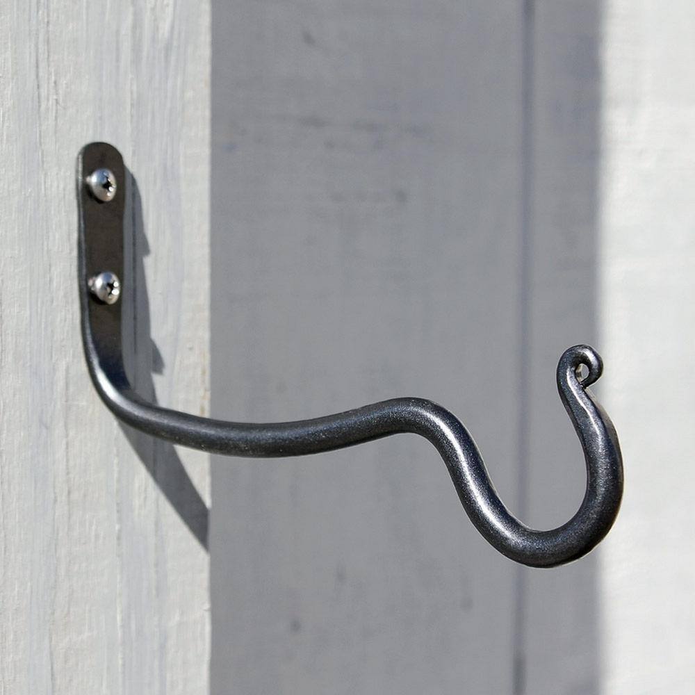 Graphite Powder Coated Metal Decorative Hook Set
