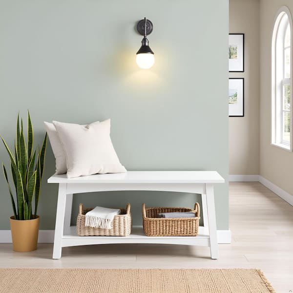 Alaterre Furniture Craftsbury 36 Solid Wood Entryway Bench