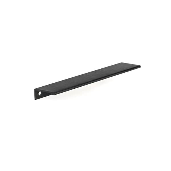 Richelieu Hardware Lincoln Collection 7 9/16 in. (192 mm) Brushed Black Modern Cabinet Finger Pull
