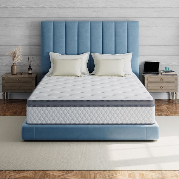 Babo Care King Size Firm Hybrid Memory Foam 10 in. Individual Pocket Spring Support Breathable Mattress