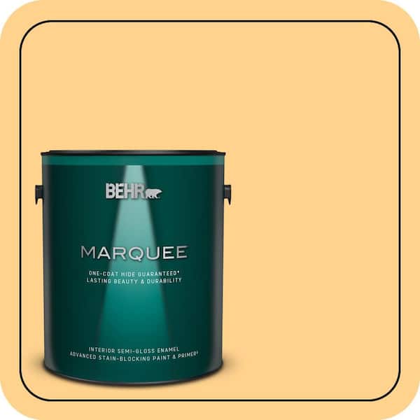 BEHR MARQUEE 1 gal. #300B-5 Honey Bird Semi-Gloss Enamel Interior Paint & Primer