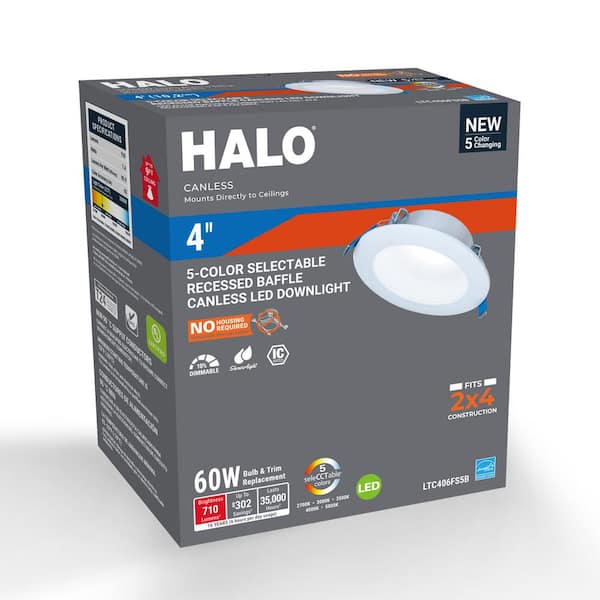 4 in. Adjustable CCT, New Construction/Remodel/Retrofit Installation, Integrated LED Regressed Canless LED Downlight