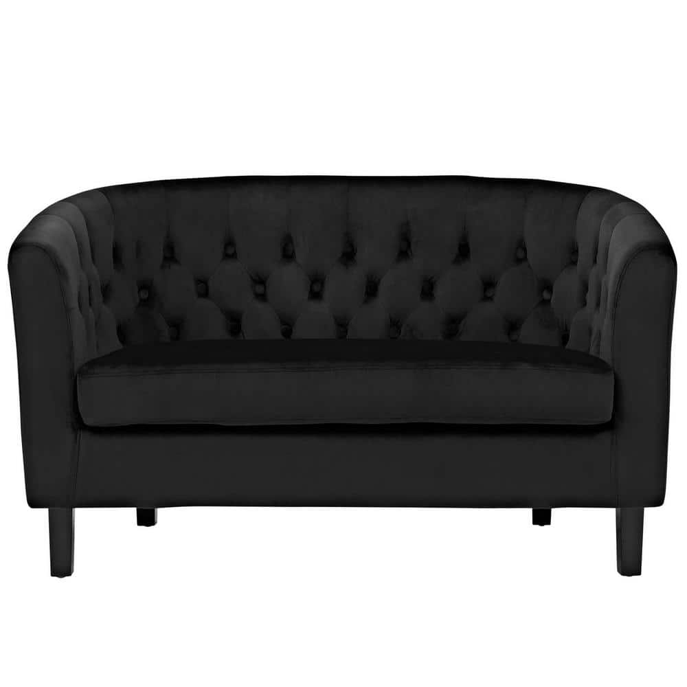 Prospect Black Velvet Loveseat