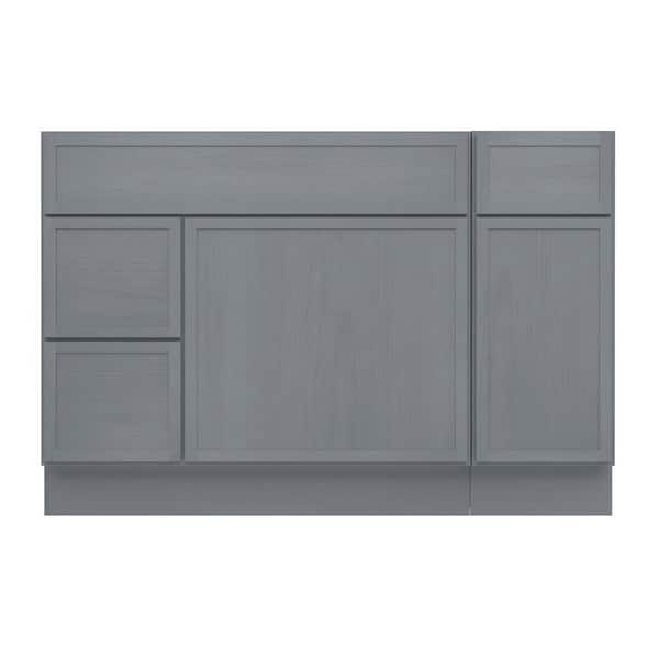 48 in. W x 21 in. D x 32.5 in. H Bath Vanity Cabinet without Top in Silver (Unassembled)