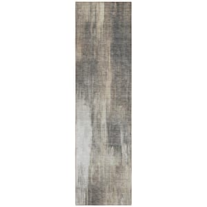 Chantille ACN567 Taupe 2 ft. 3 in. x 7 ft. 6 in. Machine Washable Indoor/Outdoor Geometric Runner Rug