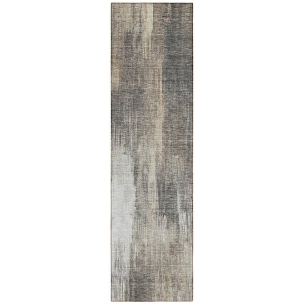 Addison Rugs Chantille ACN567 Taupe 2 ft. 3 in. x 7 ft. 6 in. Machine Washable Indoor/Outdoor Geometric Runner Rug