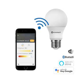 60-Watt Equivalent Smart Hubspace A19 LED Light Bulb Tunable White (4-Pack) Works with Amazon Alexa and Google Assistant