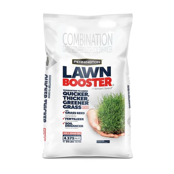 Pennington Lawn Booster Sun and Shade 35 lb. 4,375 sq. ft. Grass Seed with Lawn Fertilizer and Soil Enhancers