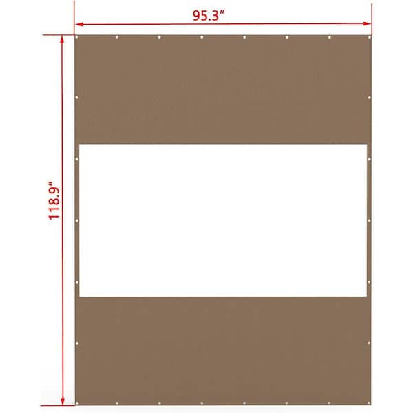 Clear Outdoor Curtain,10' x 8' Waterproof PVC Panel with UV