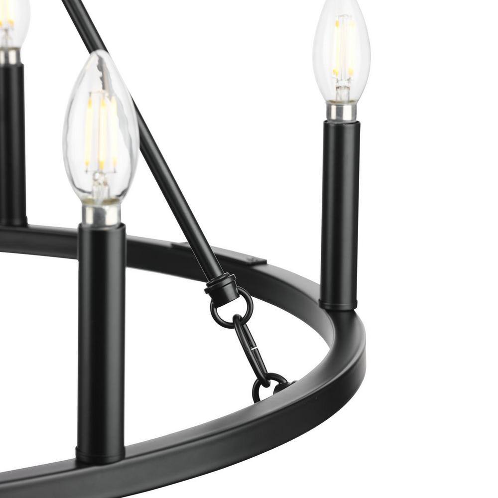 Gilliam Matte Black 6-Light Steel Chandelier