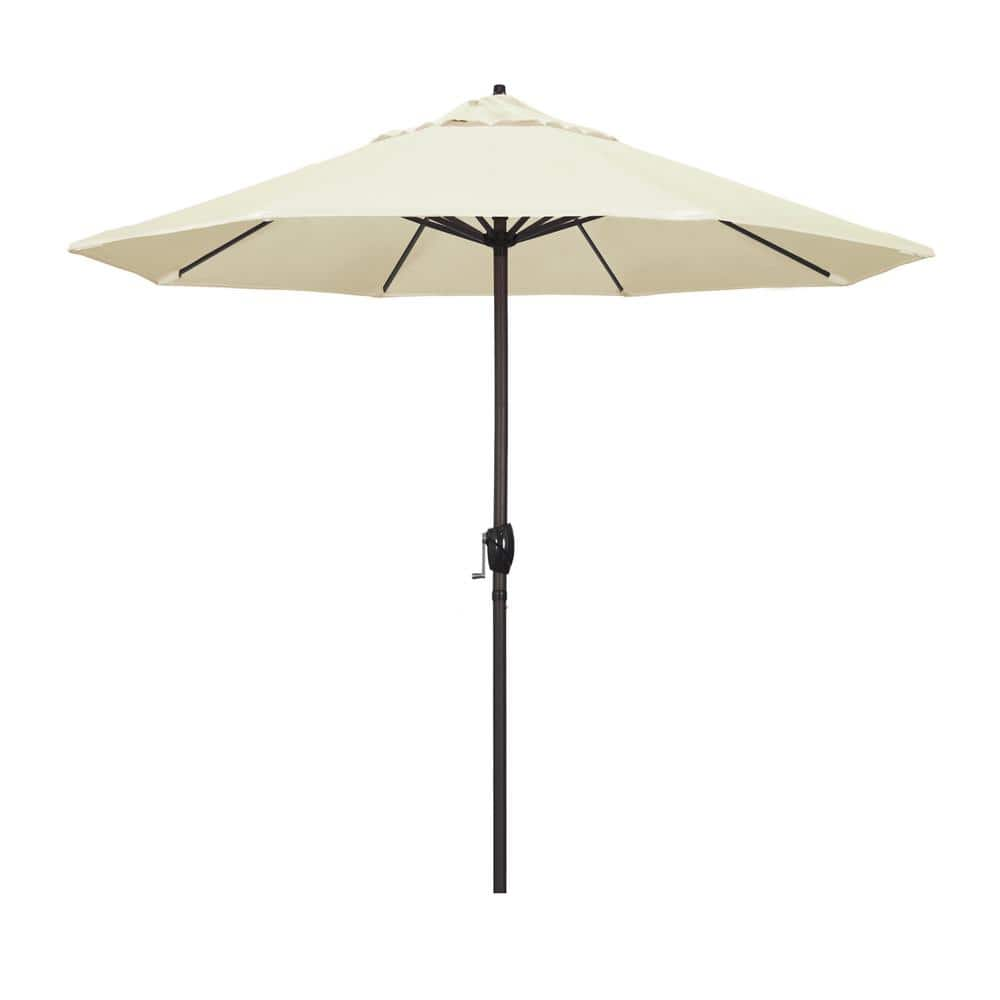 California Umbrella 9 ft. Bronze Aluminum Pole Market Aluminum Ribs ...