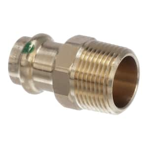 ProPress 1/2 in. Press x 3/4 in. MPT Zero-Lead Bronze Adapter (10-Pack)