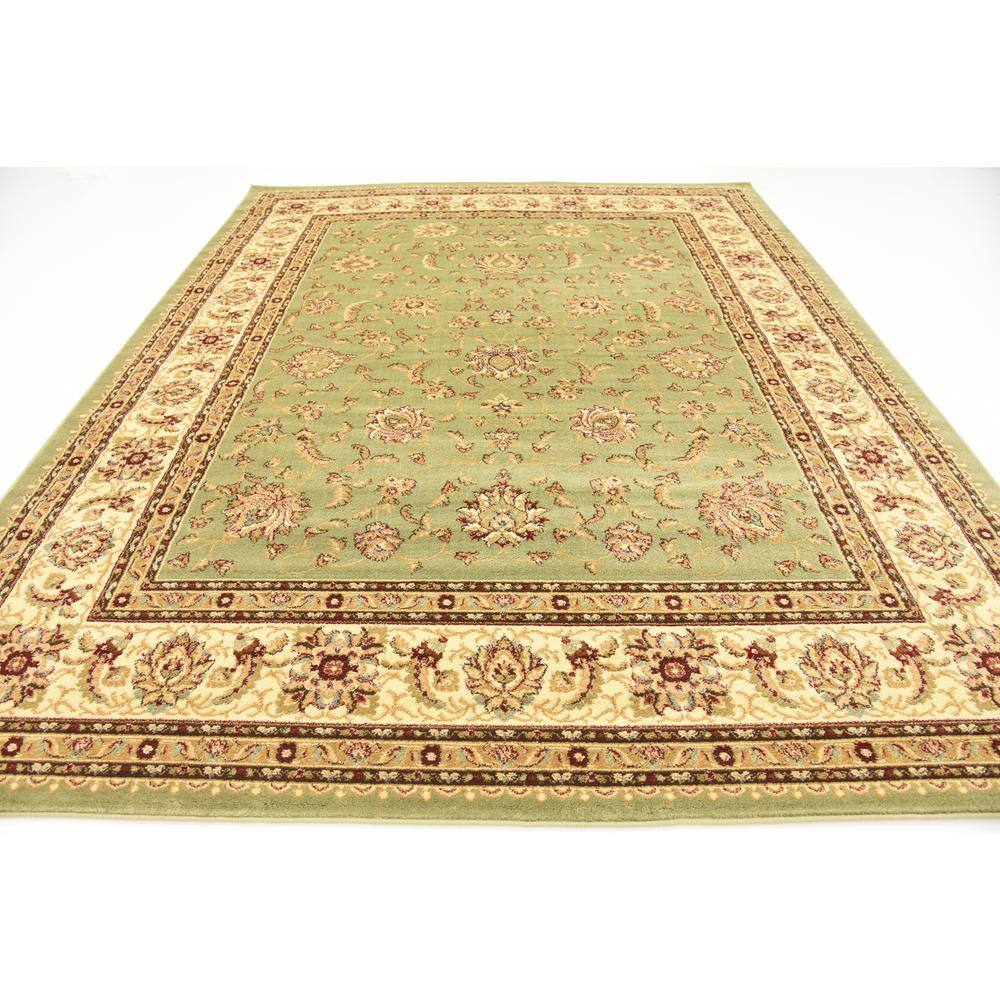 Aditi Elegance Green Rectangular Indoor Area Rug (8' x 10')