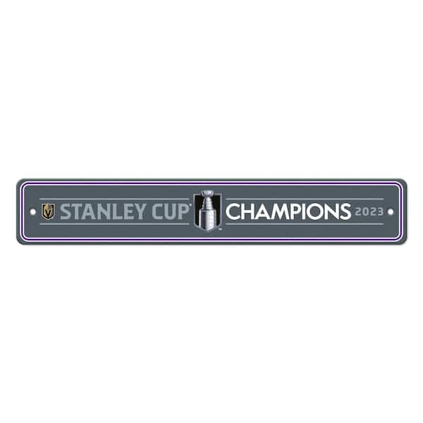 FANMATS Vegas Golden Knights Team Color Street Sign Decor 4in. X 24in. Lightweight