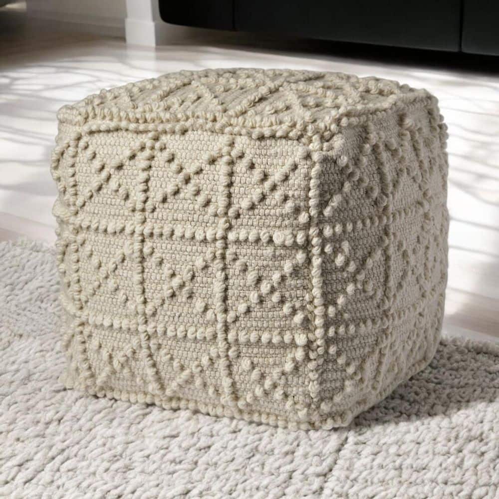 Ivory Wool Cube Ottoman price history on PriceWatchPro
