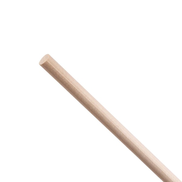 Waddell Birch Round Dowel - 48 in. x 0.375 in. - Sanded and Ready for Finishing - Versatile Wooden Rod for DIY Home Projects