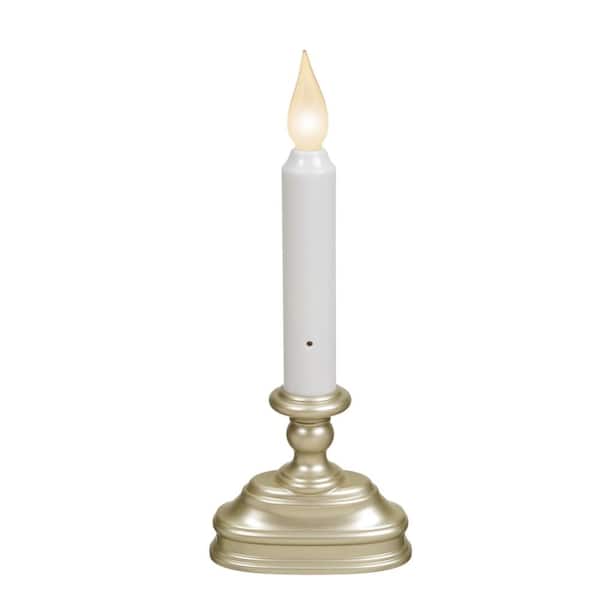 Xodus Innovations 8.5 in. Dual LED Color Standard Battery Operated Candle with Pewter Base