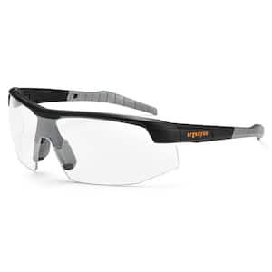 Skullerz Skoll Matte Black Safety Glasses, Clear Lens - ANSI Certified