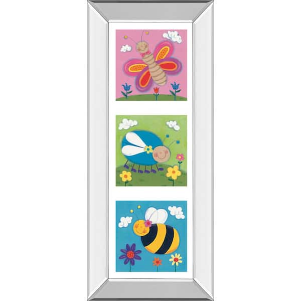 Classy Art "Garden Party Il" By Sophie Harding Mirror Framed Print Wall Art 18 in. x 42 in.
