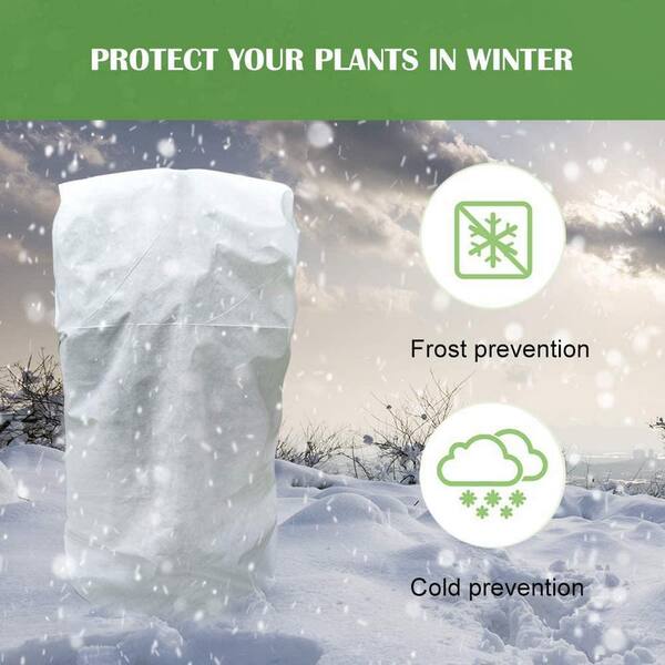 Large Garden Plant Cover Winter Frost Warm Zipped Fleece Jacket Protection Bags 