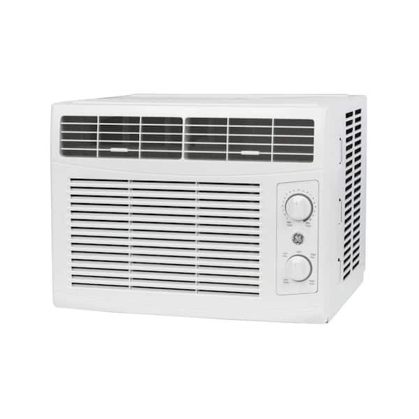 GE 5,000 BTU 115-Volt Window Air Conditioner for Bedroom or 150 sq. ft. Small Rooms in White, Included Install Kit